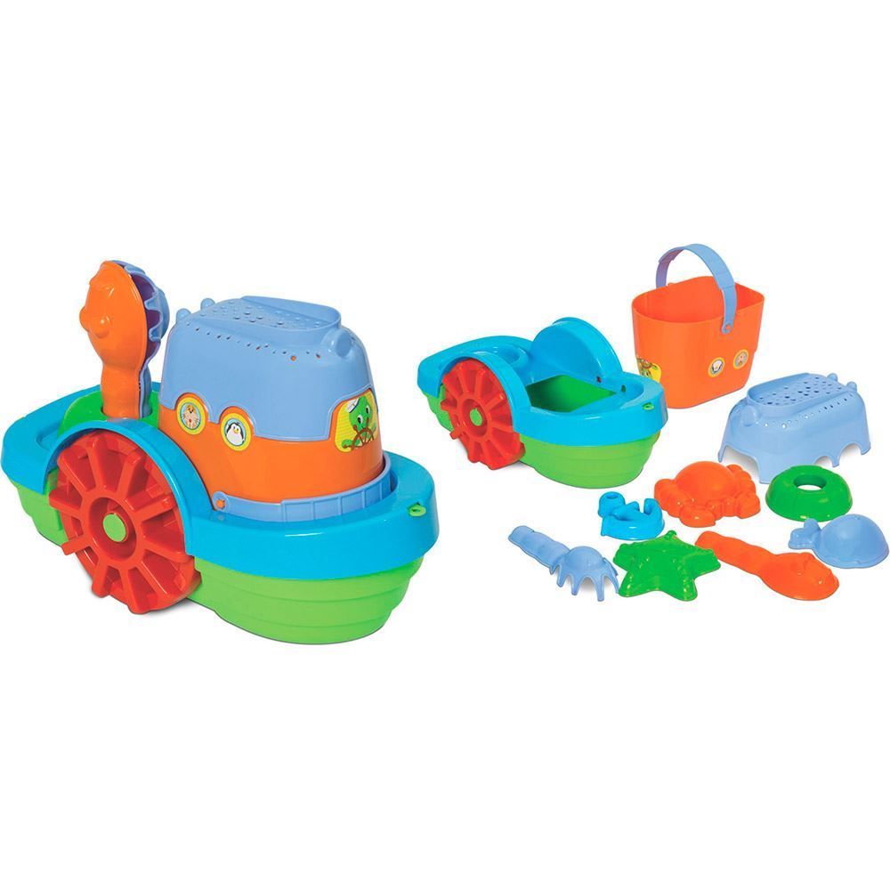Barco Balde De Praia 600 Mercotoys - Azul