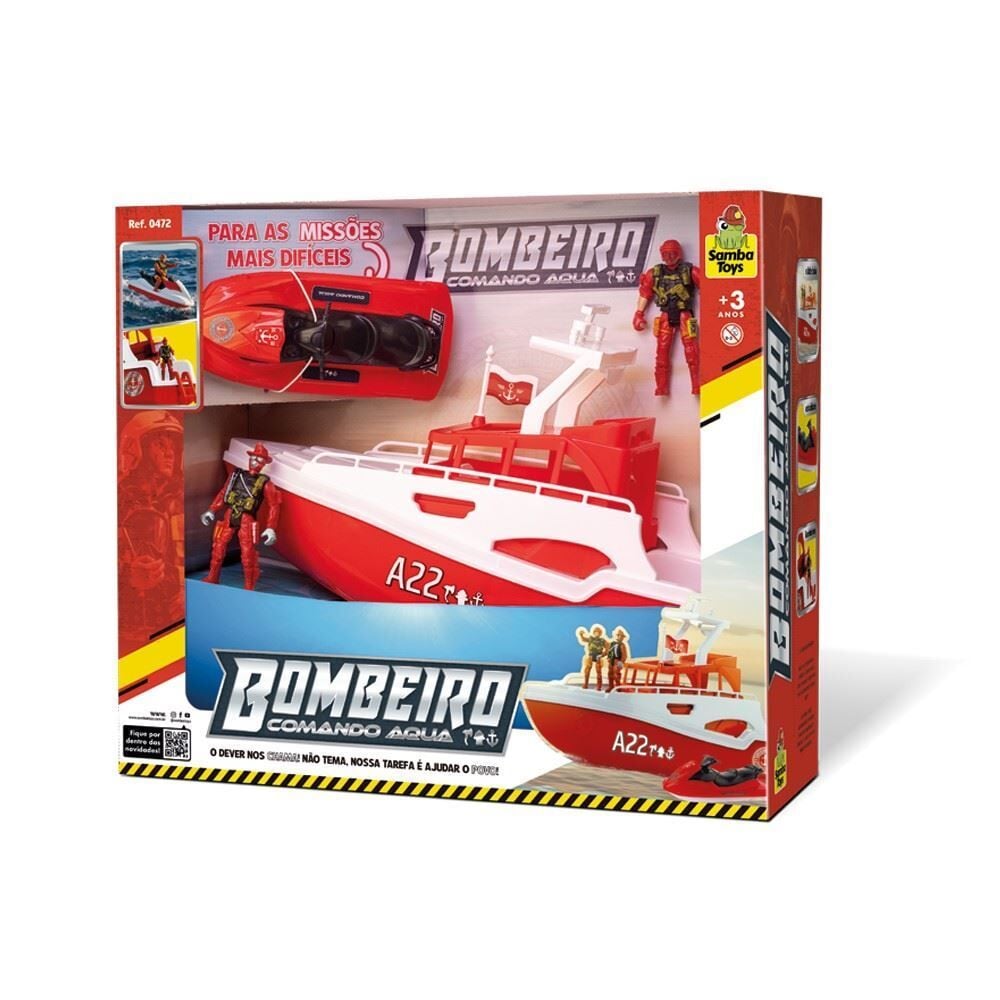 Brinquedo Barco Iate Bombeiro Samba Toys