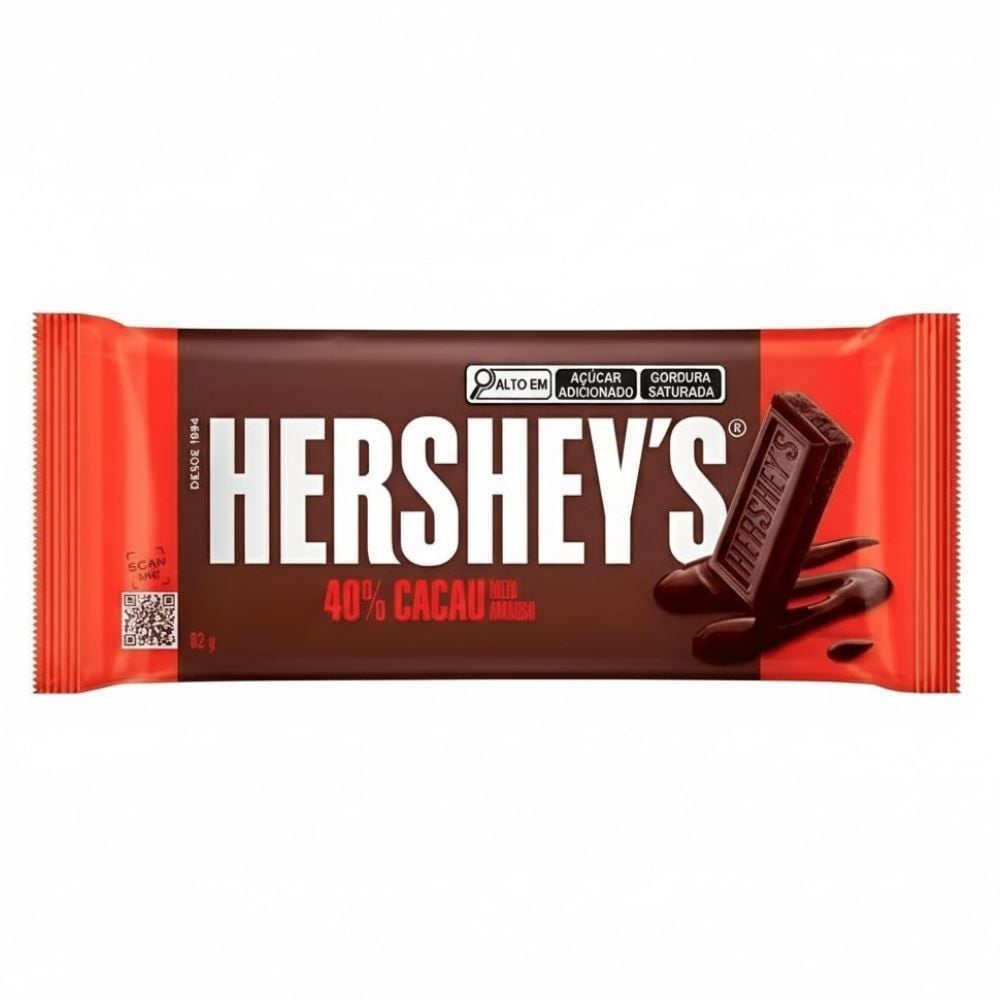 Barra De Chocolate 40% Cacau Meio Amargo Hershey's - 82g