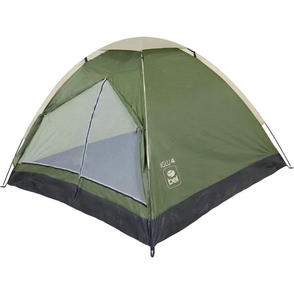 Barraca de Camping Iglu 4 Pessoas Bel Fix em Poliéster - Verde