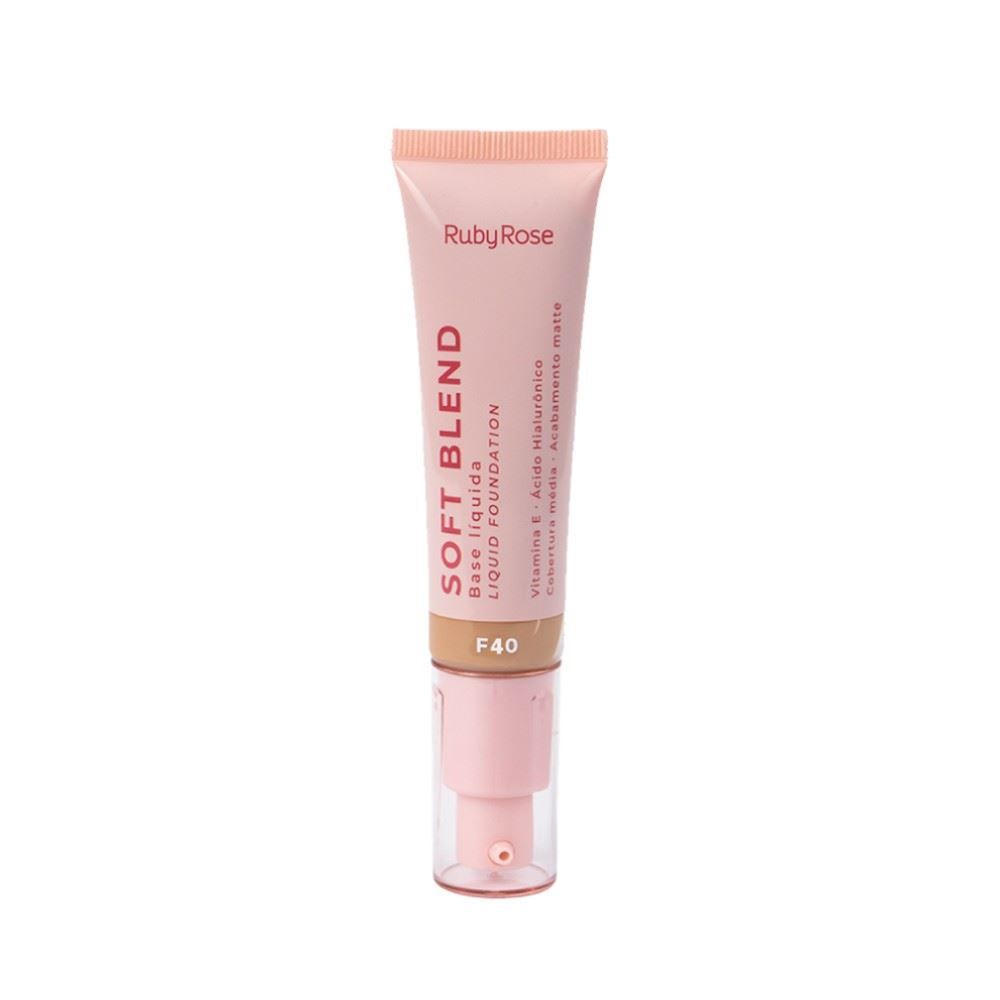 Base Líquida Soft Blend Ruby Rose 30G - BEGE MEDIO F-40