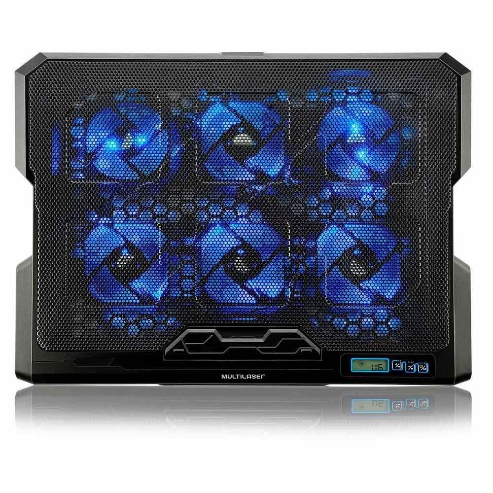 Base Notebook De 17" Com 6 Coolers Led E 5 Níveis De Altura Multi - AC282