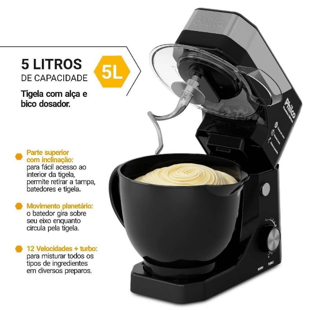 Batedeira Philco Planetária PBP90A Turbo 900W