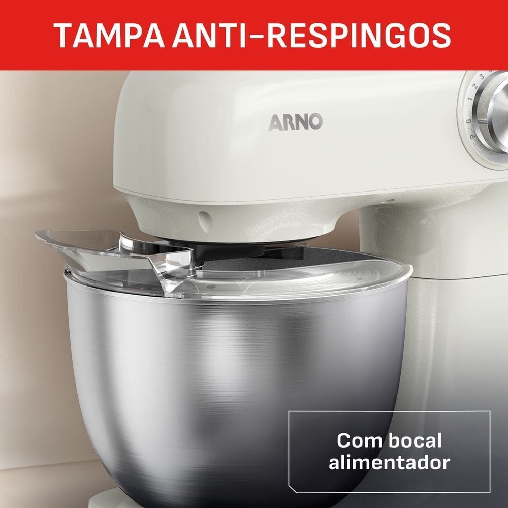 Batedeira Planetária Arno Bake Easy 500W Marfim KM14