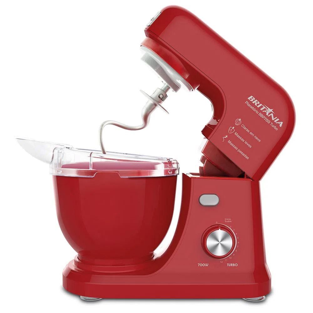 Batedeira Planetária Britânia Power Plus Vermelho BBP760VME