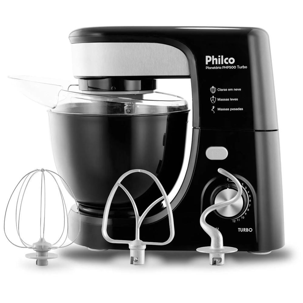 Batedeira Planetária Philco Preta PHP500