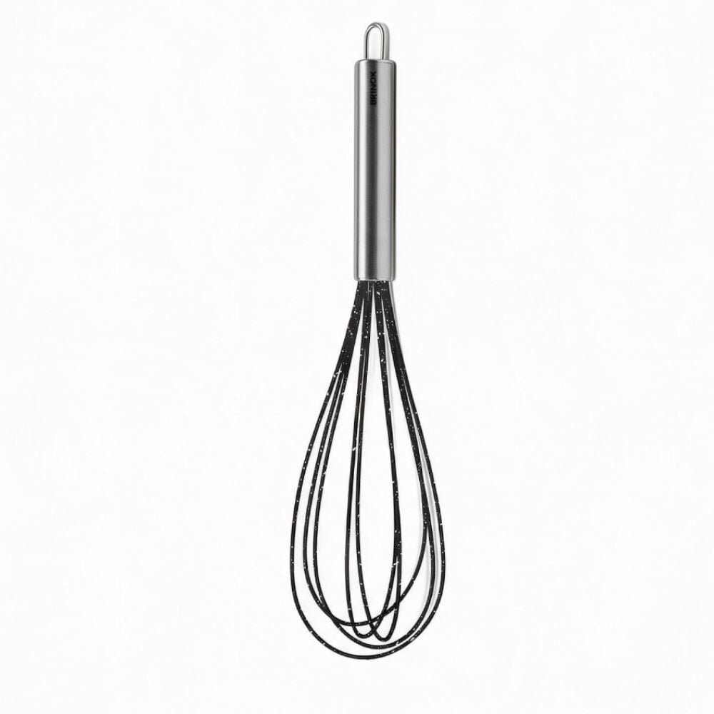 Batedor de Claras com Cabo Inox Brinox 30Cm - Duo Preto