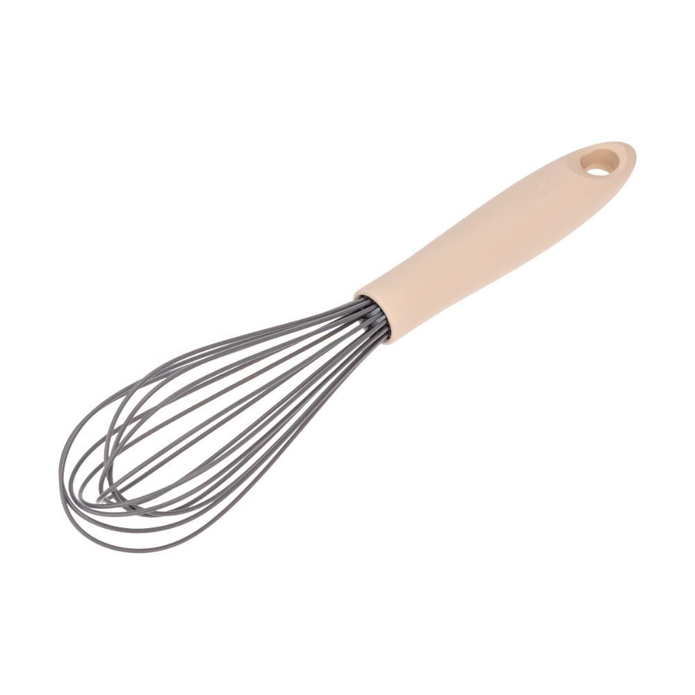 Batedor Fio Silicone 31Cm Creme / Cinza