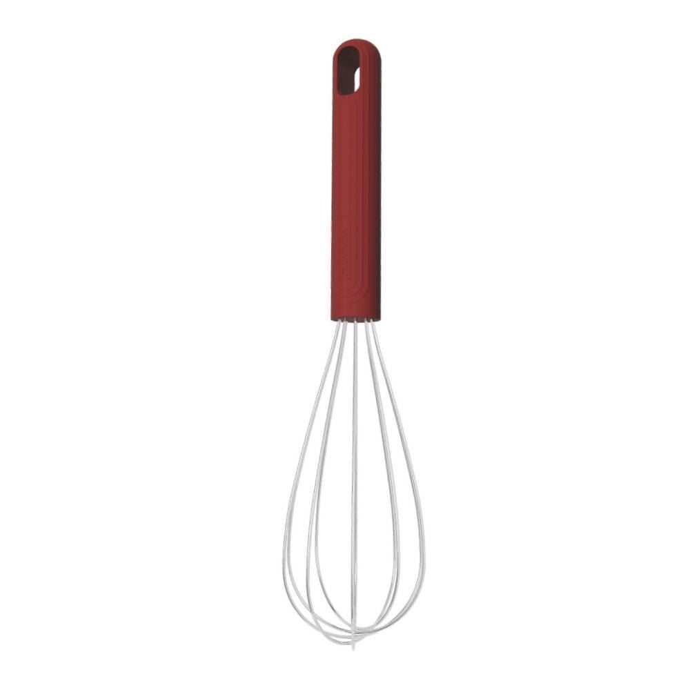Batedor Manual Tramontina Softta Aço Inox 30Cm - Bordô