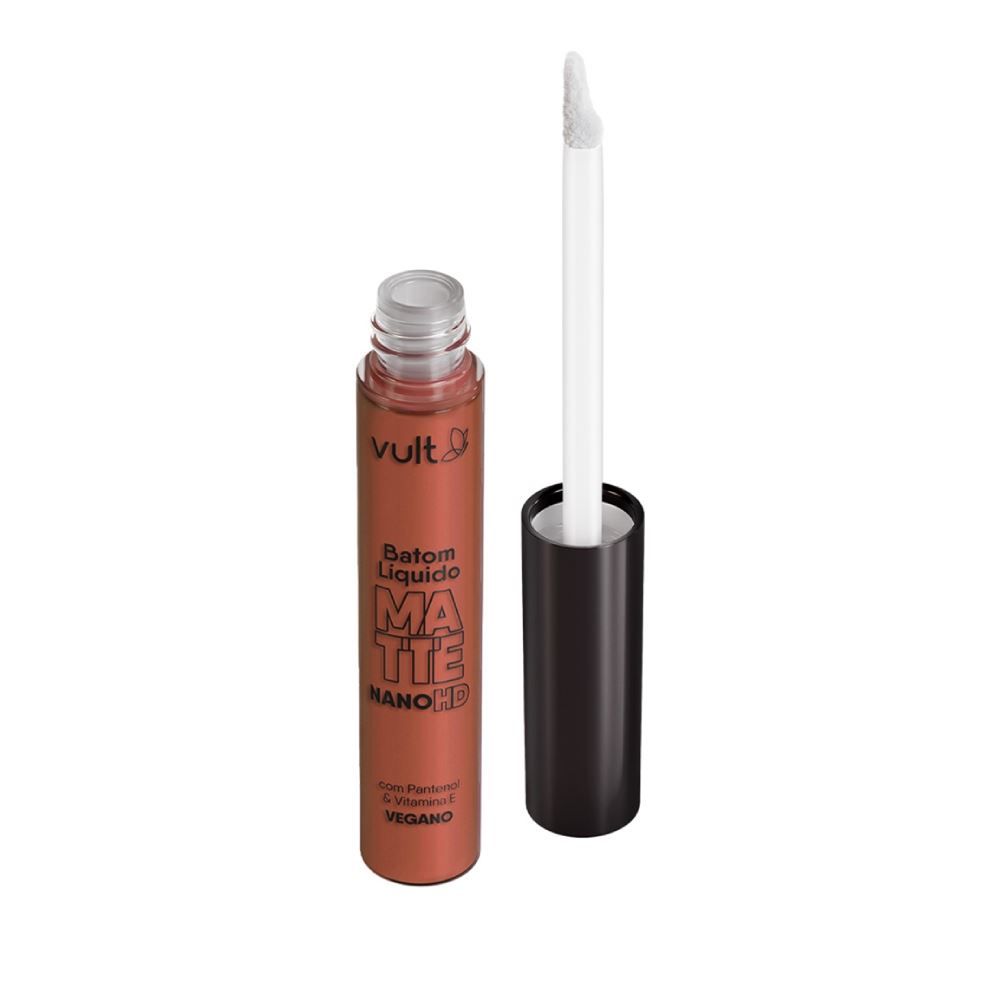Batom Líquido Matte Nano Hd Vult 5 Ml - Marrom Caramelo 
