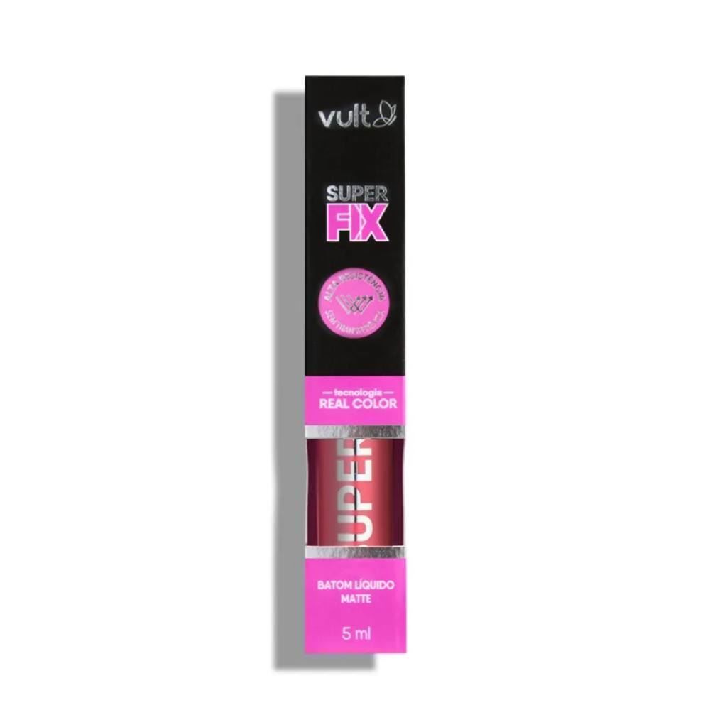Batom Líquido Matte Rosa Queimado Super Fix Vult - 5ml