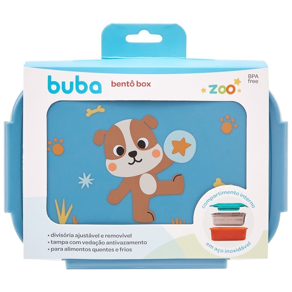 Lancheira Bentô Box Buba Zoo 600Ml - Cachorro