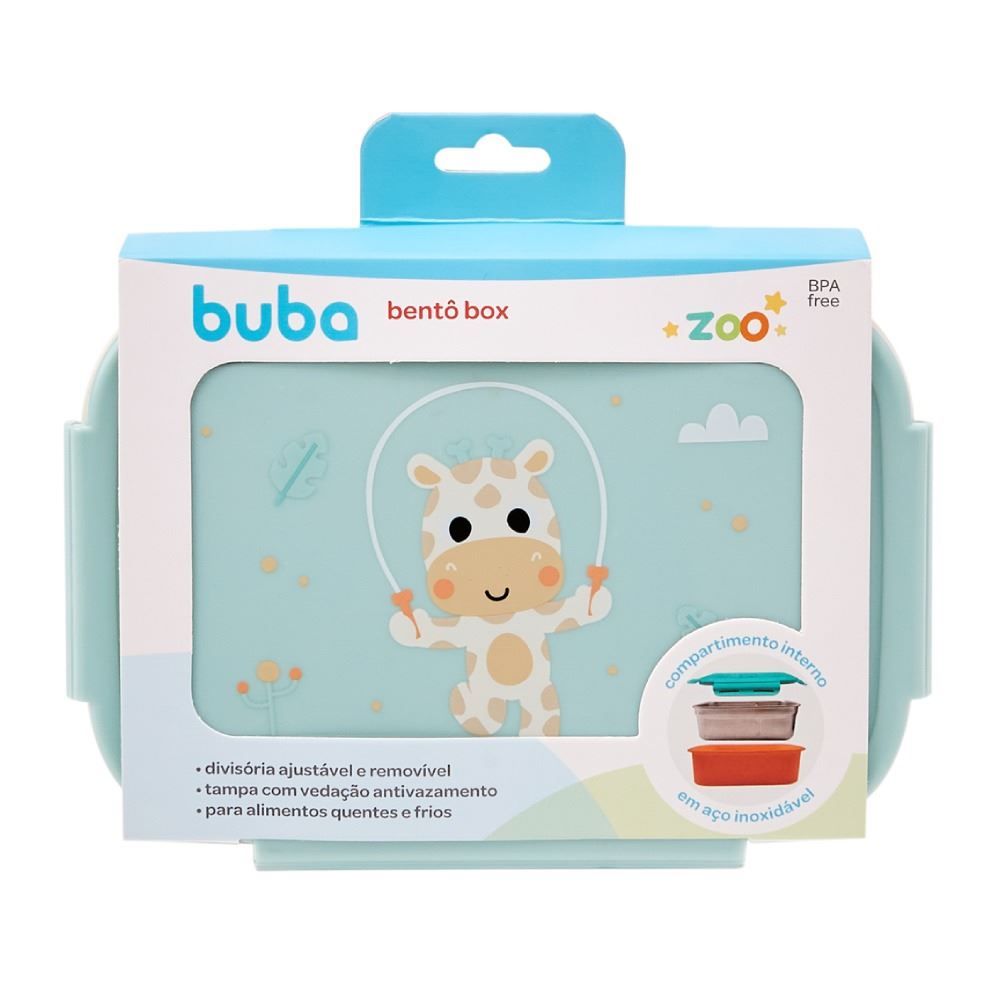 Lancheira Bentô Box Buba Zoo 600Ml - Girafa