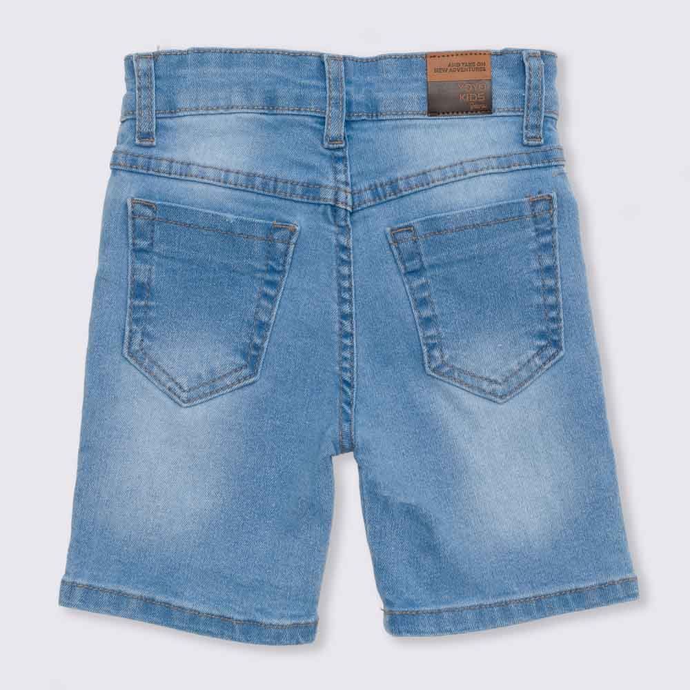 Bermuda 1 a 3 anos Jeans com Puídos Yoyo Kids