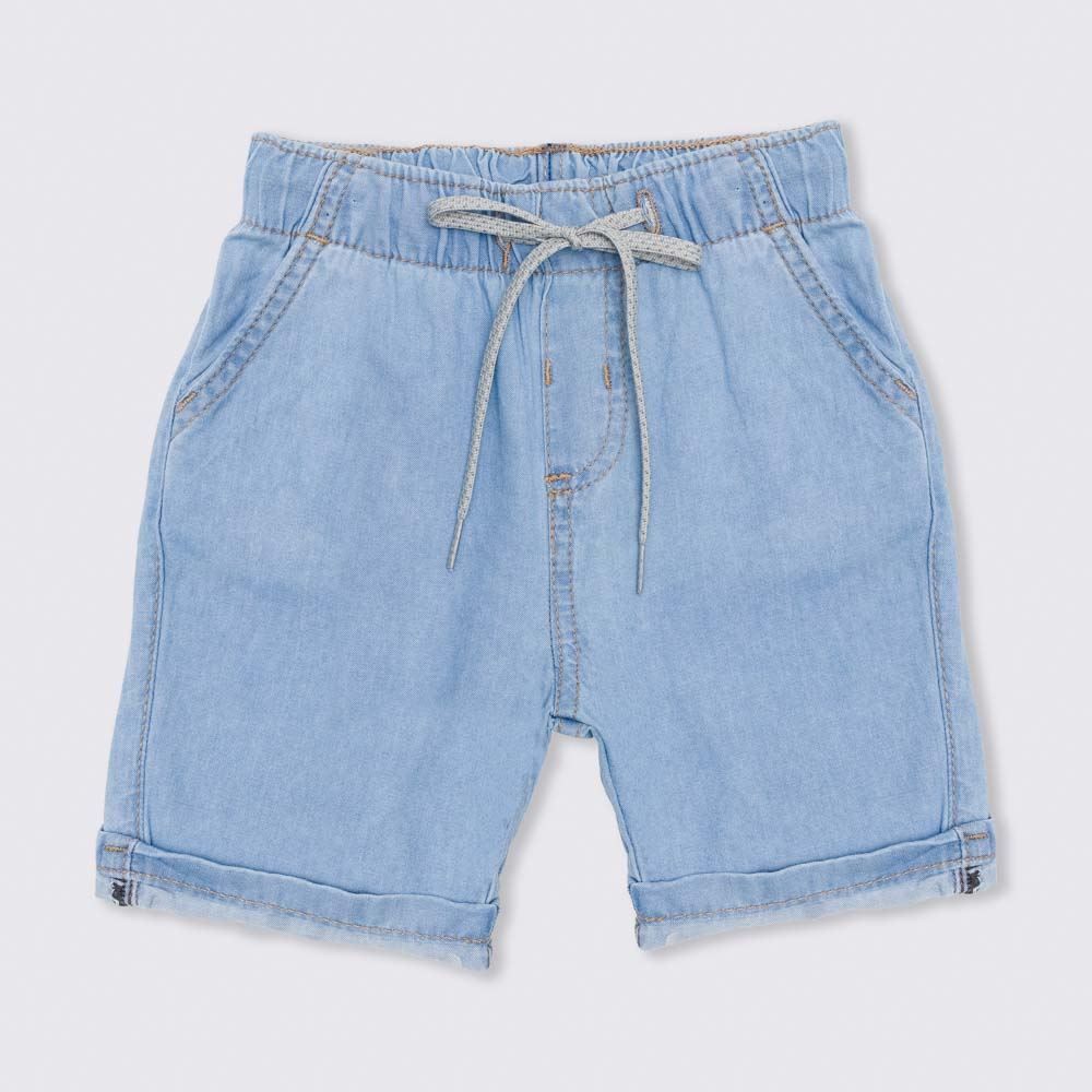 Bermuda 1 a 3 anos Jeans Jogger + Barra Virada Yoyo Kids