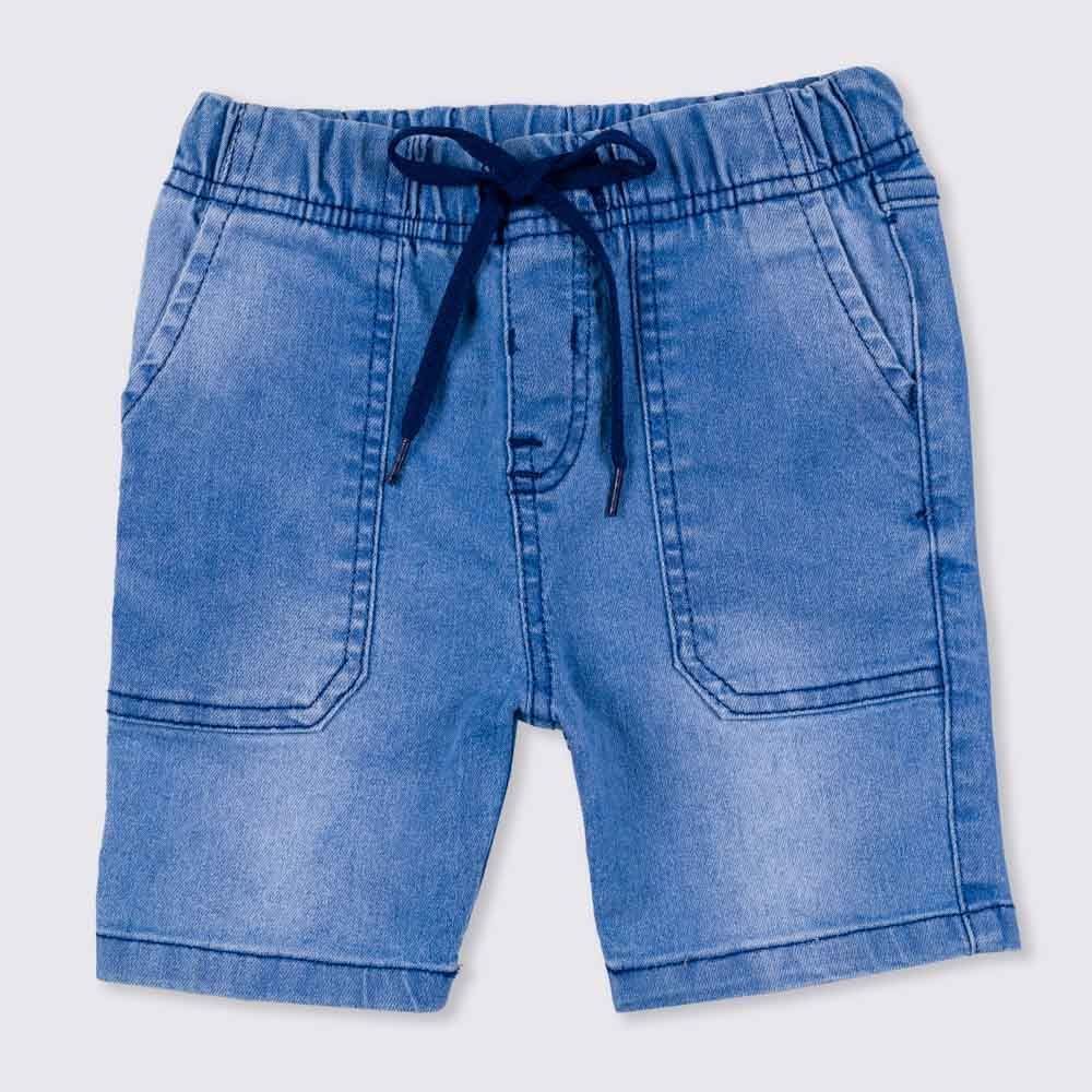 Bermuda 1 a 3 anos Jeans Jogger + Cordão Yoyo Kids