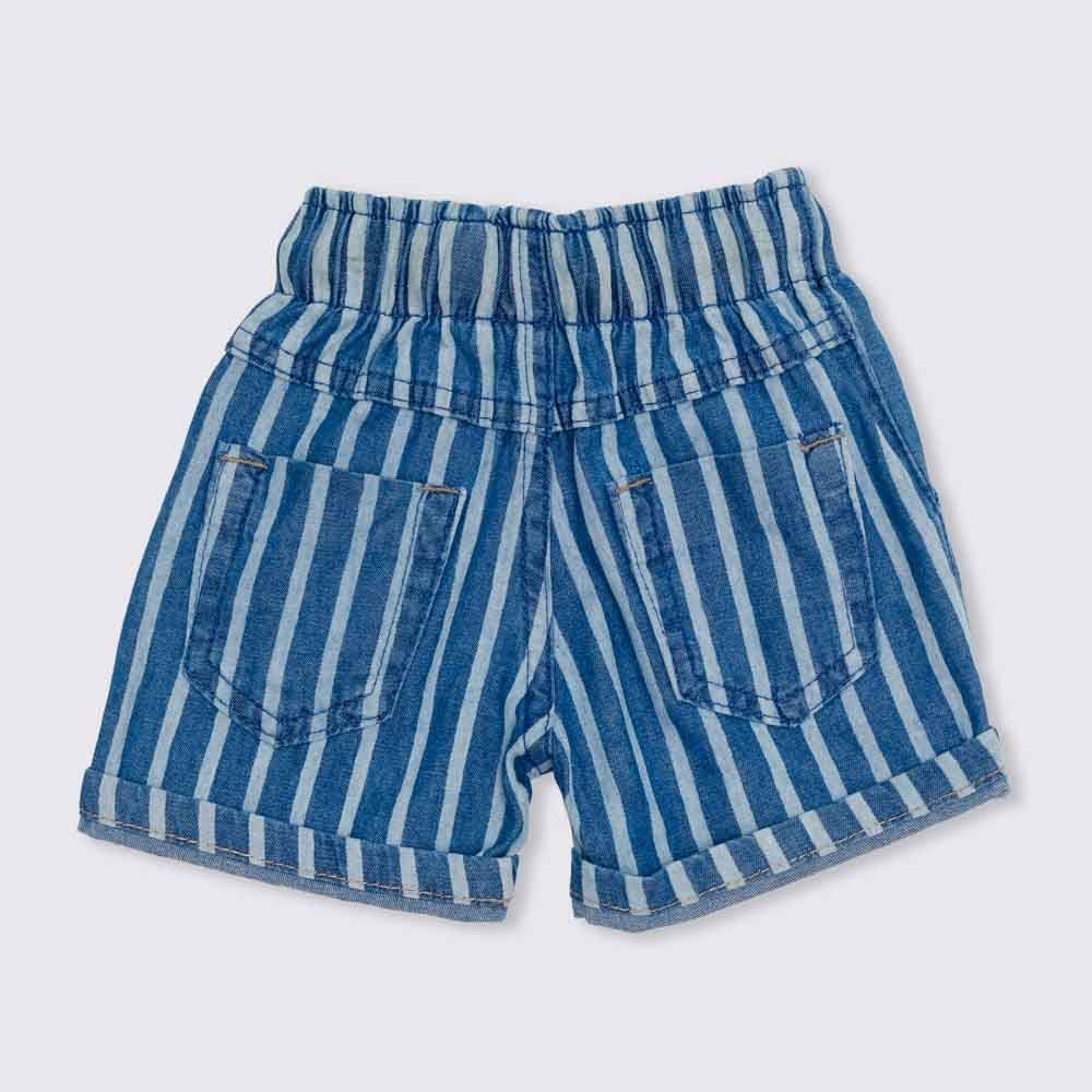 Bermuda de Bebê Jogger Jeans Listrada Yoyo Baby