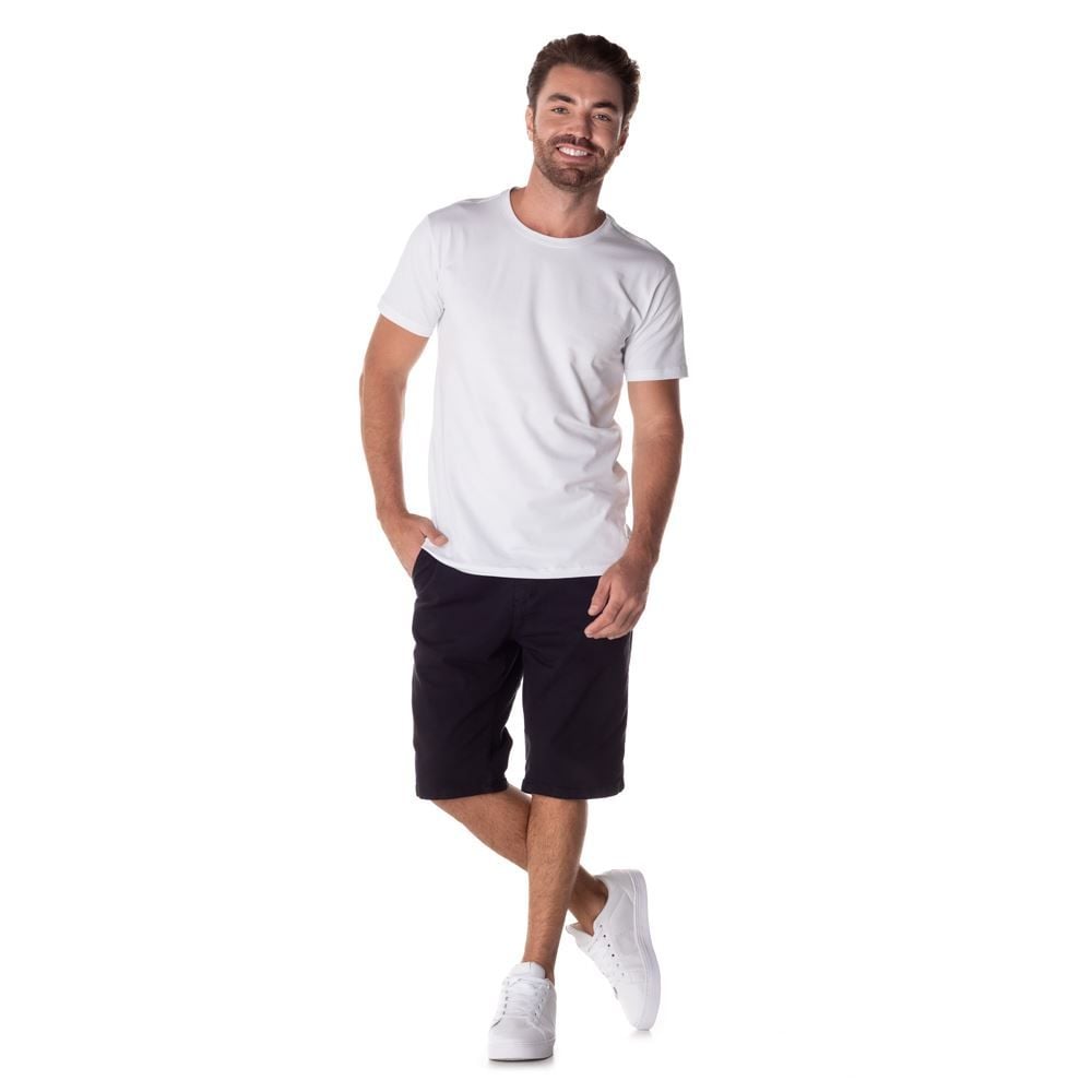 Bermuda de Sarja com Bolso Faca Marc Alain
