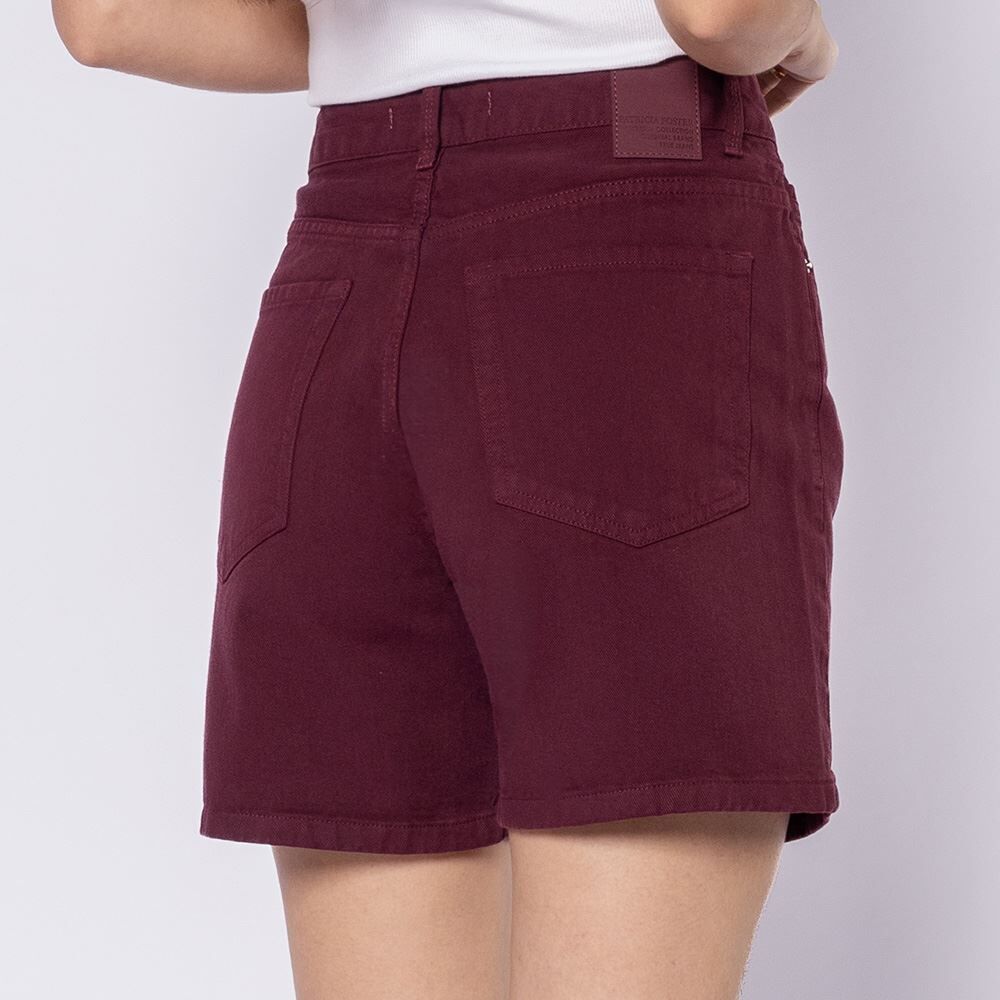 Bermuda Feminina Em Sarja Com Lenço Patricia Foster