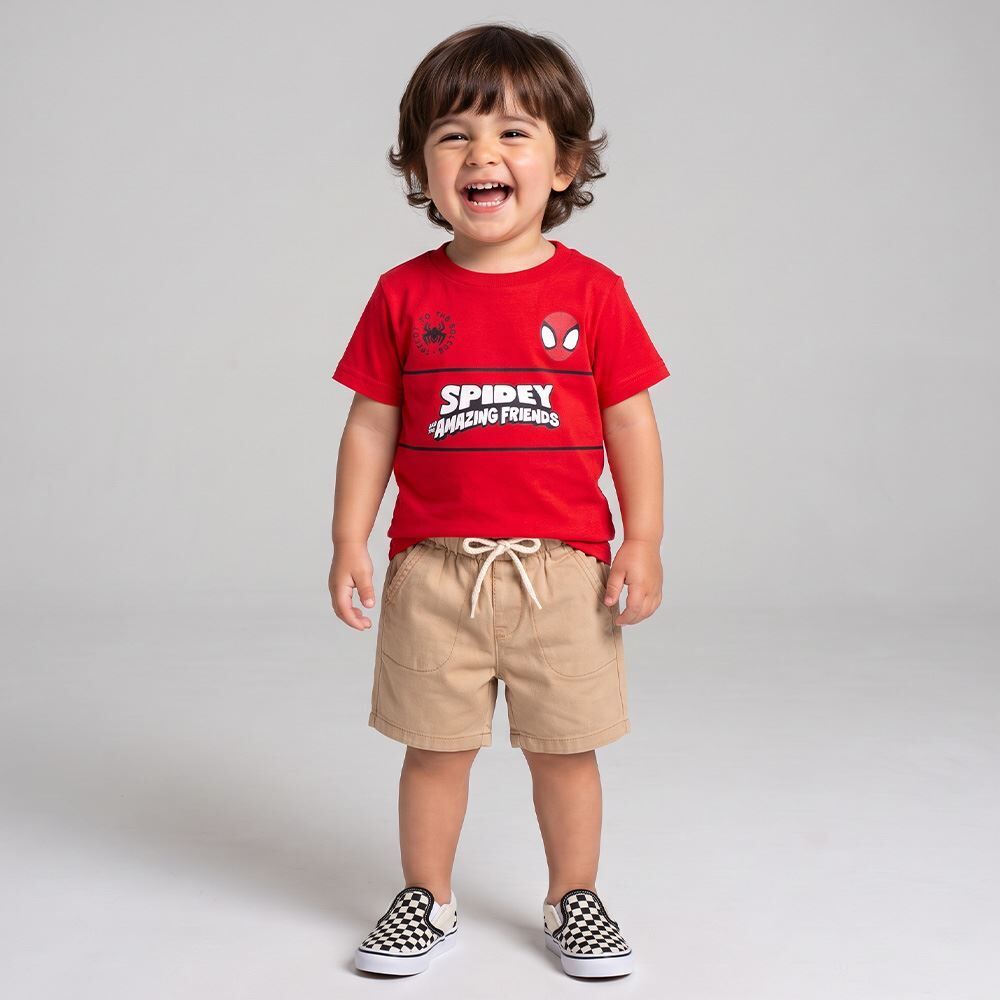 Bermuda Infantil Menino 1 a 3 Anos Em Sarja Yoyo Kids