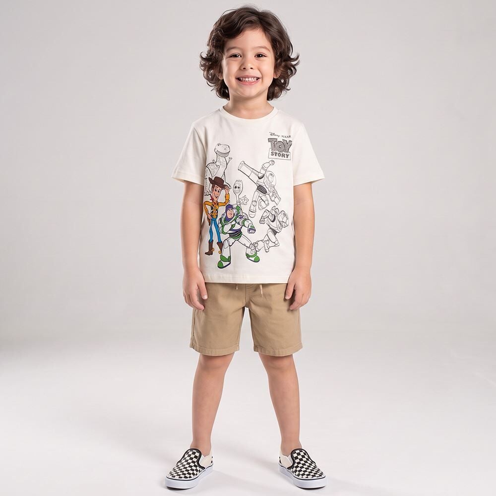 Bermuda Infantil Menino 4 a 10 Anos Bolso Carpinteiro Hot Dog