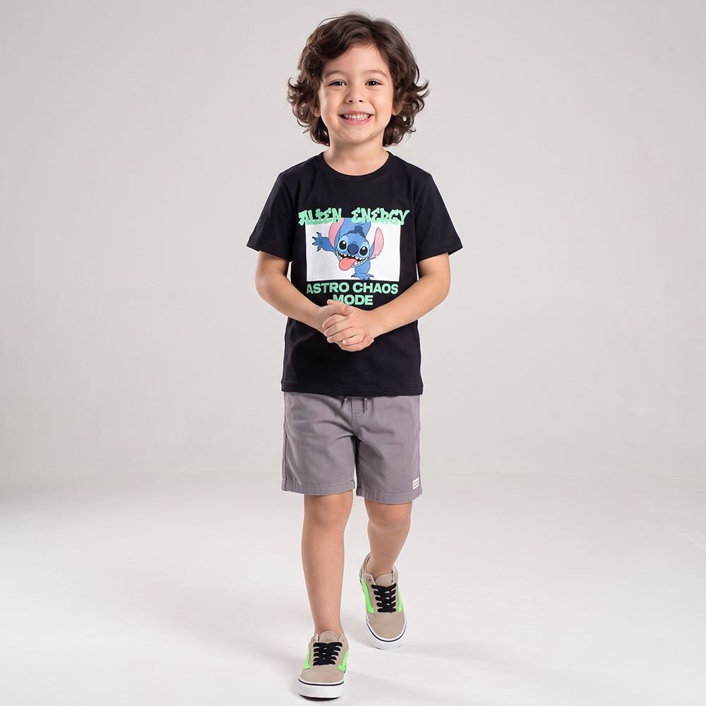 Bermuda Infantil Menino 4 a 10 Anos Em Sarja Hot Dog