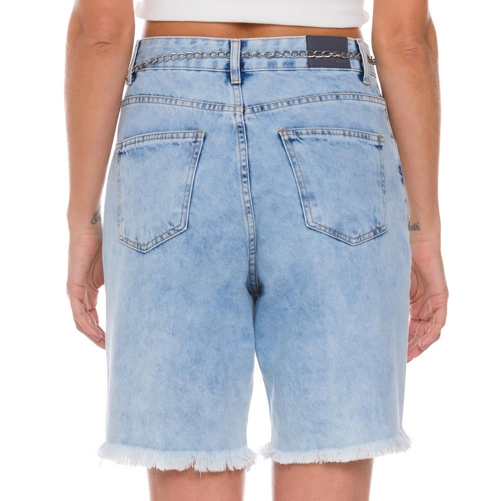 Bermuda Jeans com Puídos Zune By Sabrina Sato