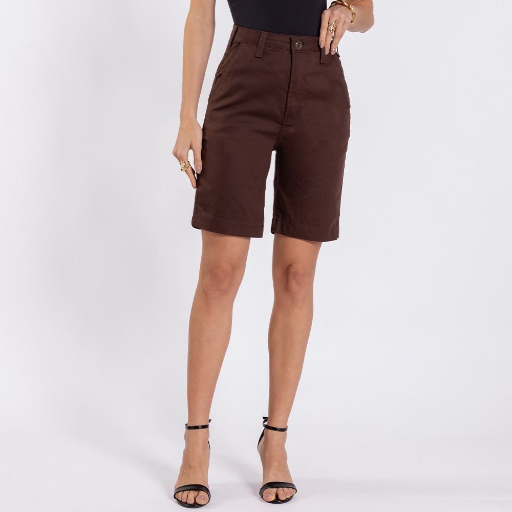 Bermuda Jeans Feminina Ciclista Patricia Foster