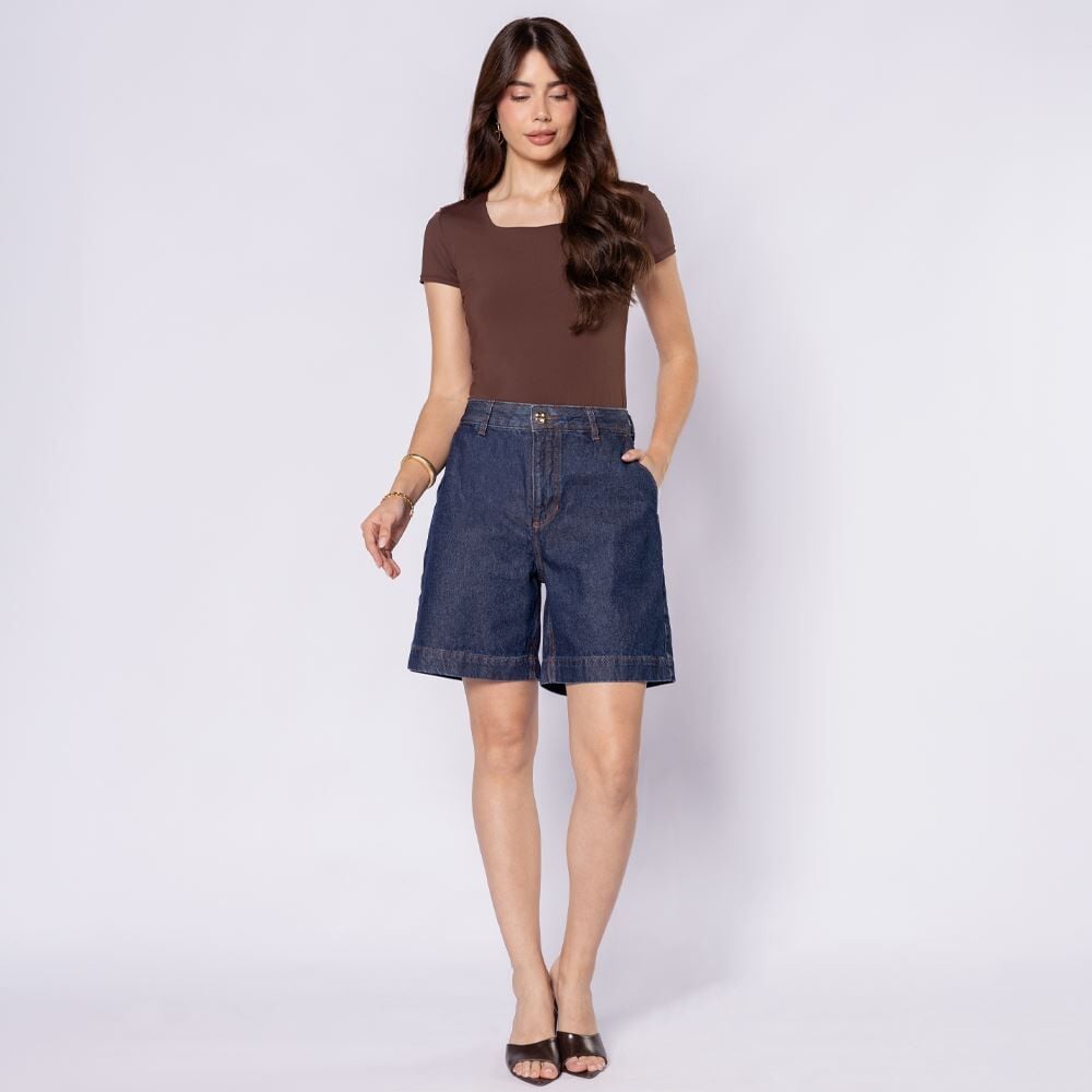 Bermuda Jeans Feminino Patricia Foster