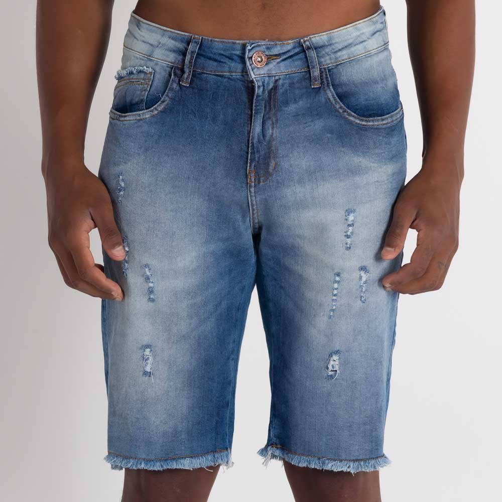 Bermuda Jeans Masculina Slim Marc Alain