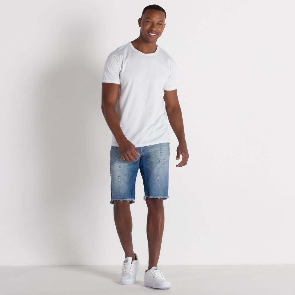 Bermuda Jeans Masculina Slim Marc Alain