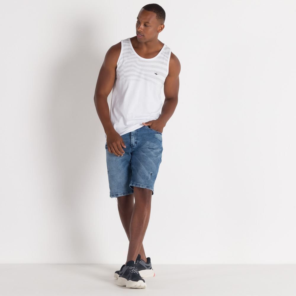 Bermuda Jeans Masculino Slim Nicoboco