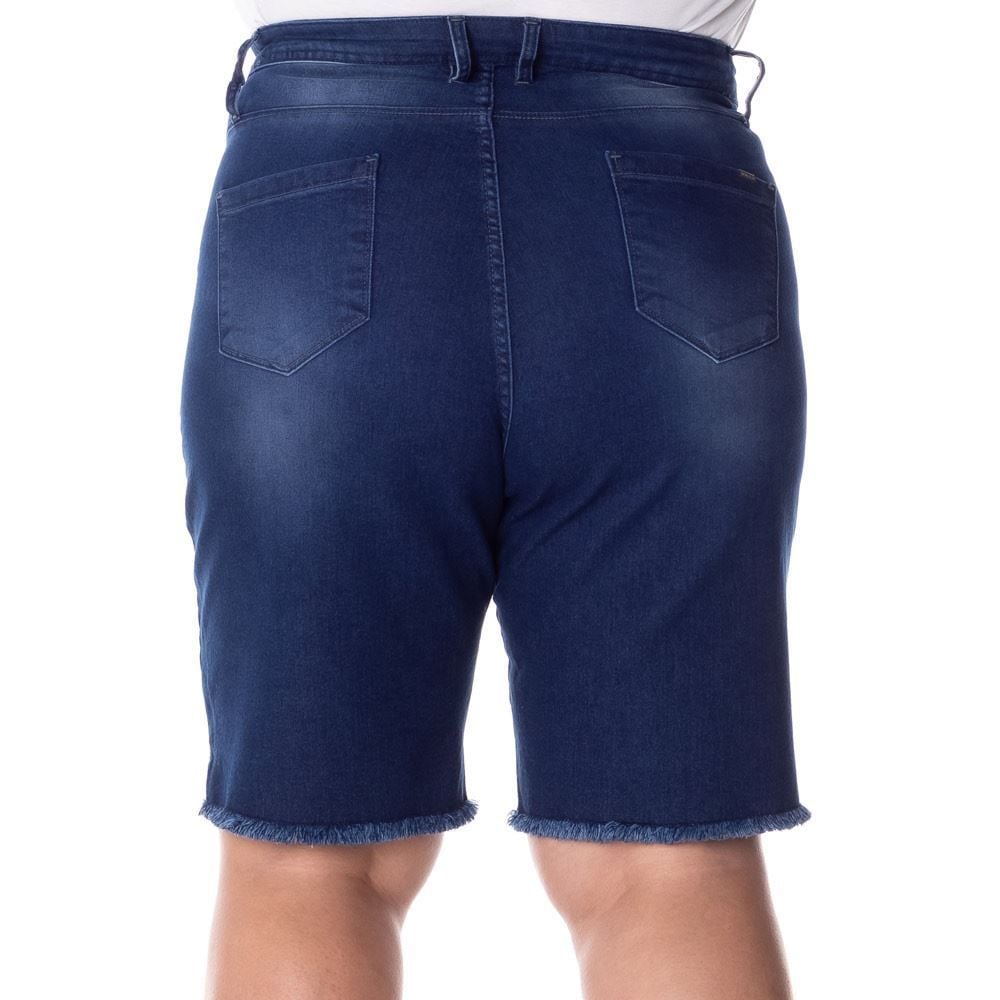 Bermuda Jeans Plus Size Ciclista Patrícia Foster Mais