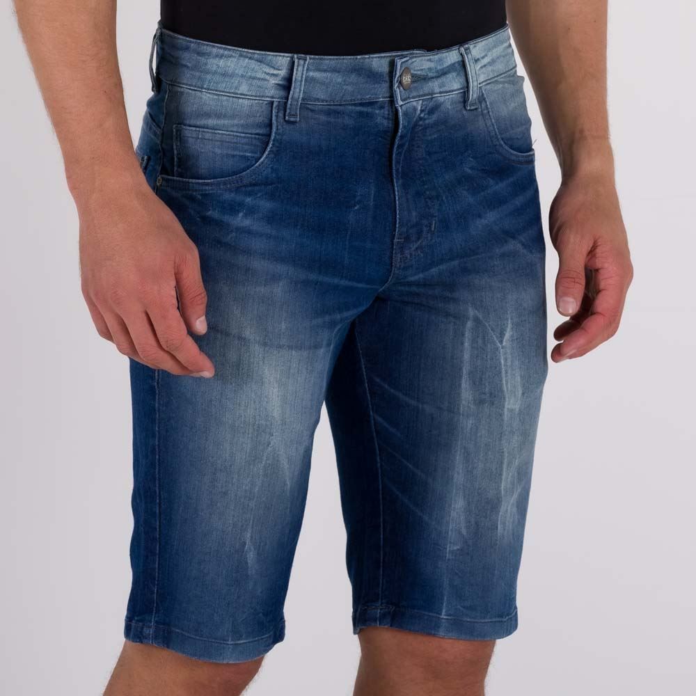 Bermuda Jeans Skinny Marmorizada Rock&Soda