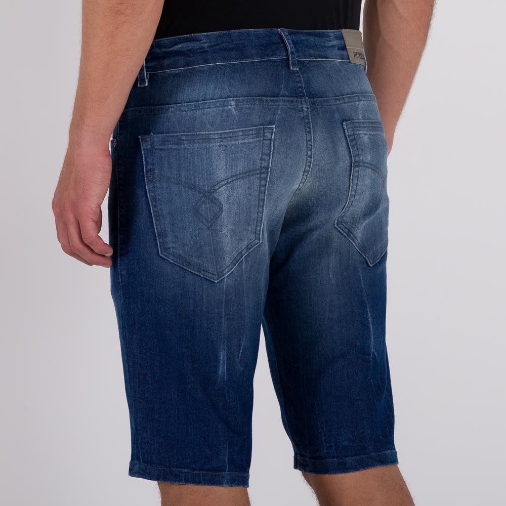Bermuda Jeans Skinny Marmorizada Rock&Soda
