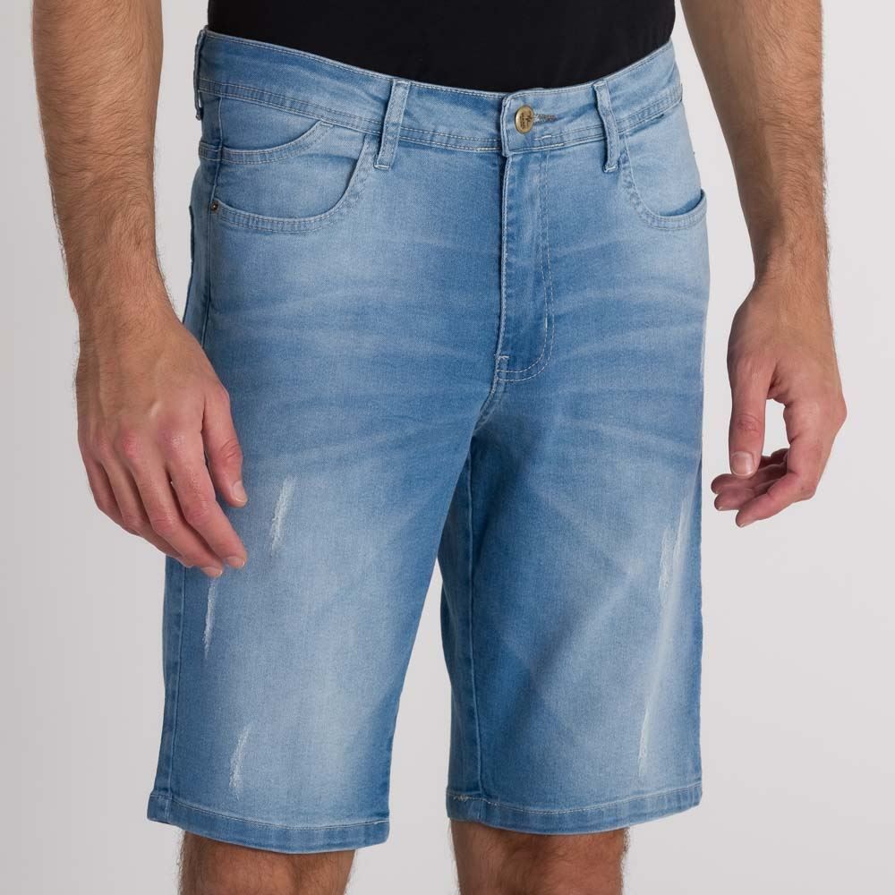 Bermuda Jeans Slim Fricção Marc Alain