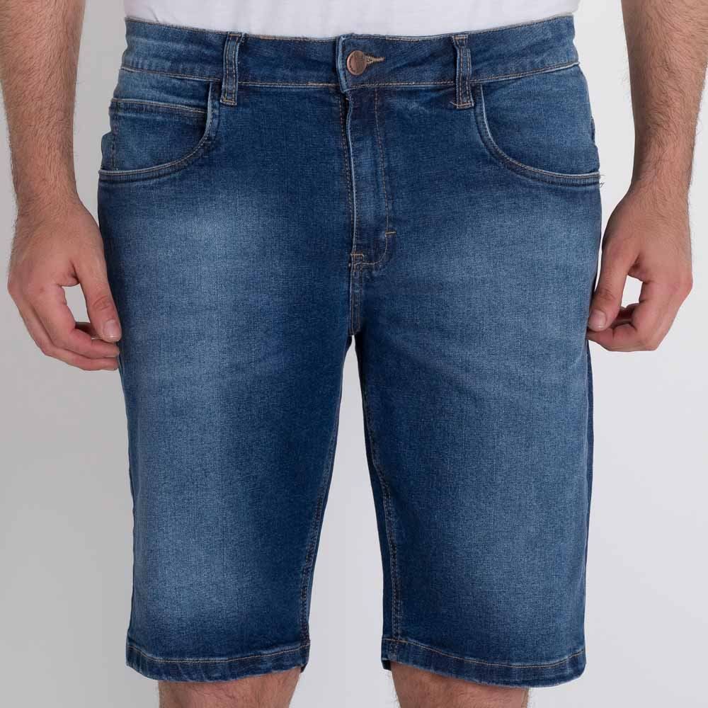 Bermuda Jeans Tradicional com Used Marc Alain