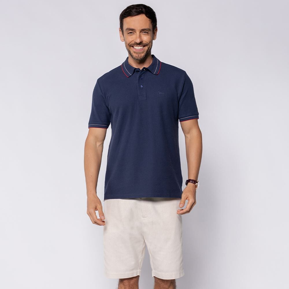 Bermuda Masculina Bolso Faca Em Linho Marc Alain