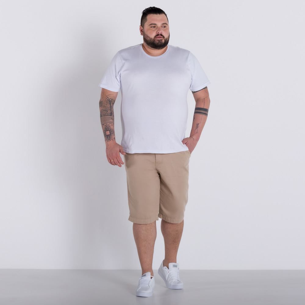 Bermuda Plus Size Bolso Faca Marc Alain