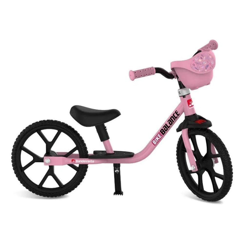 Bicicleta de Equilíbrio Sem Pedal Rosa Brinquedos Bandeirante