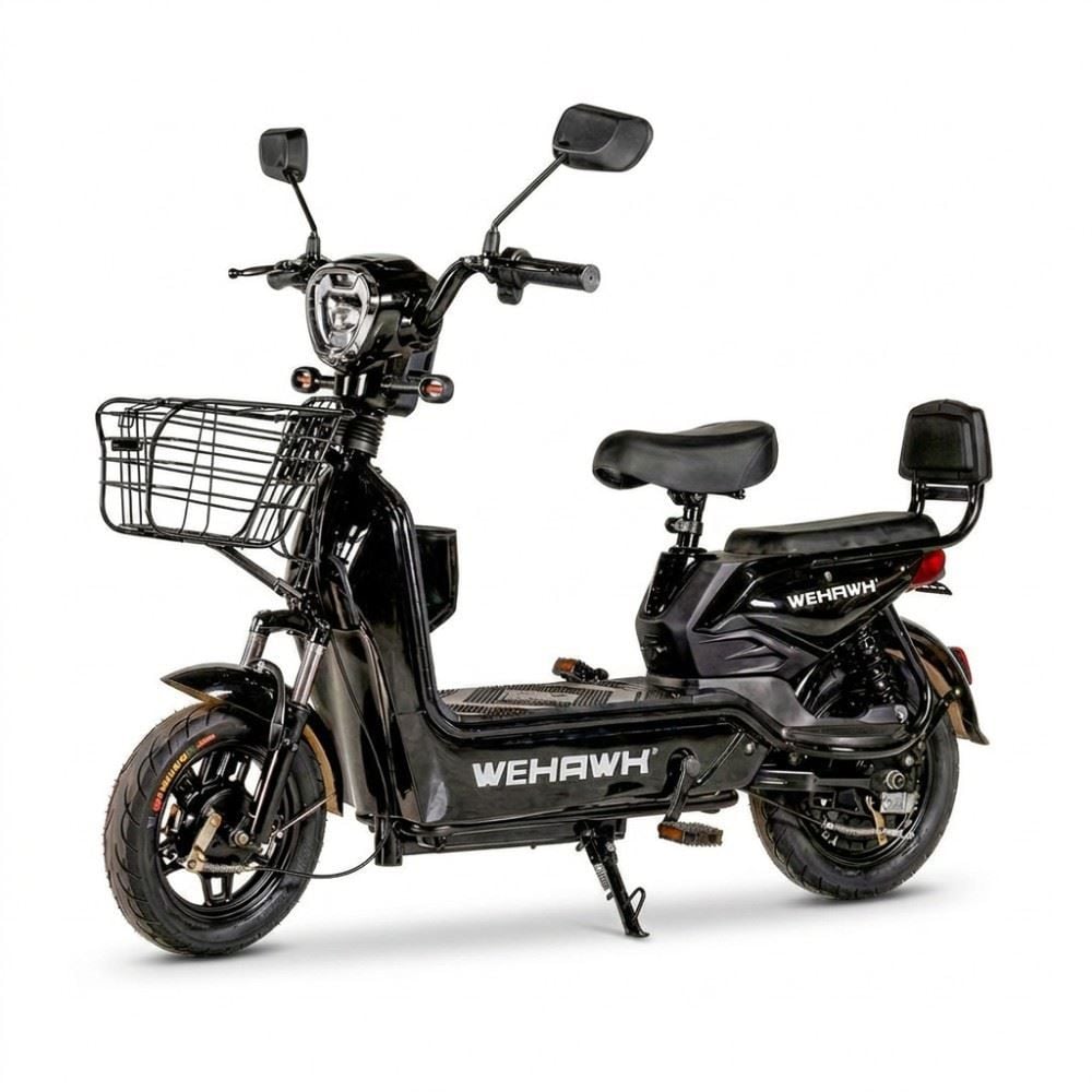 Bicicleta Elétrica Wehawk Wx-03 Basket 800W Bateria 48V - Preto