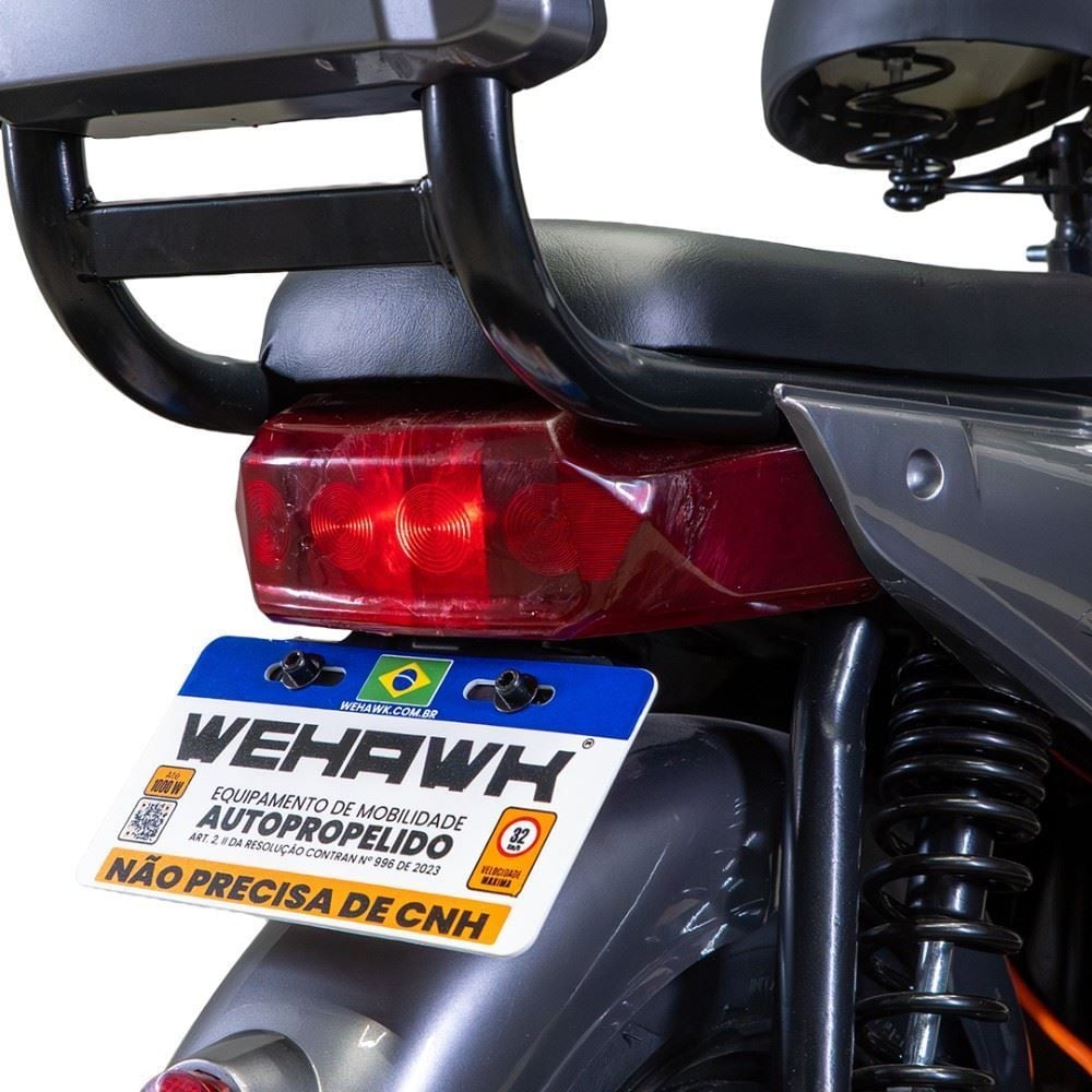 Bicicleta Elétrica Wehawk Wx-03 Basket 800W Bateria Lítio 48V - Cinza