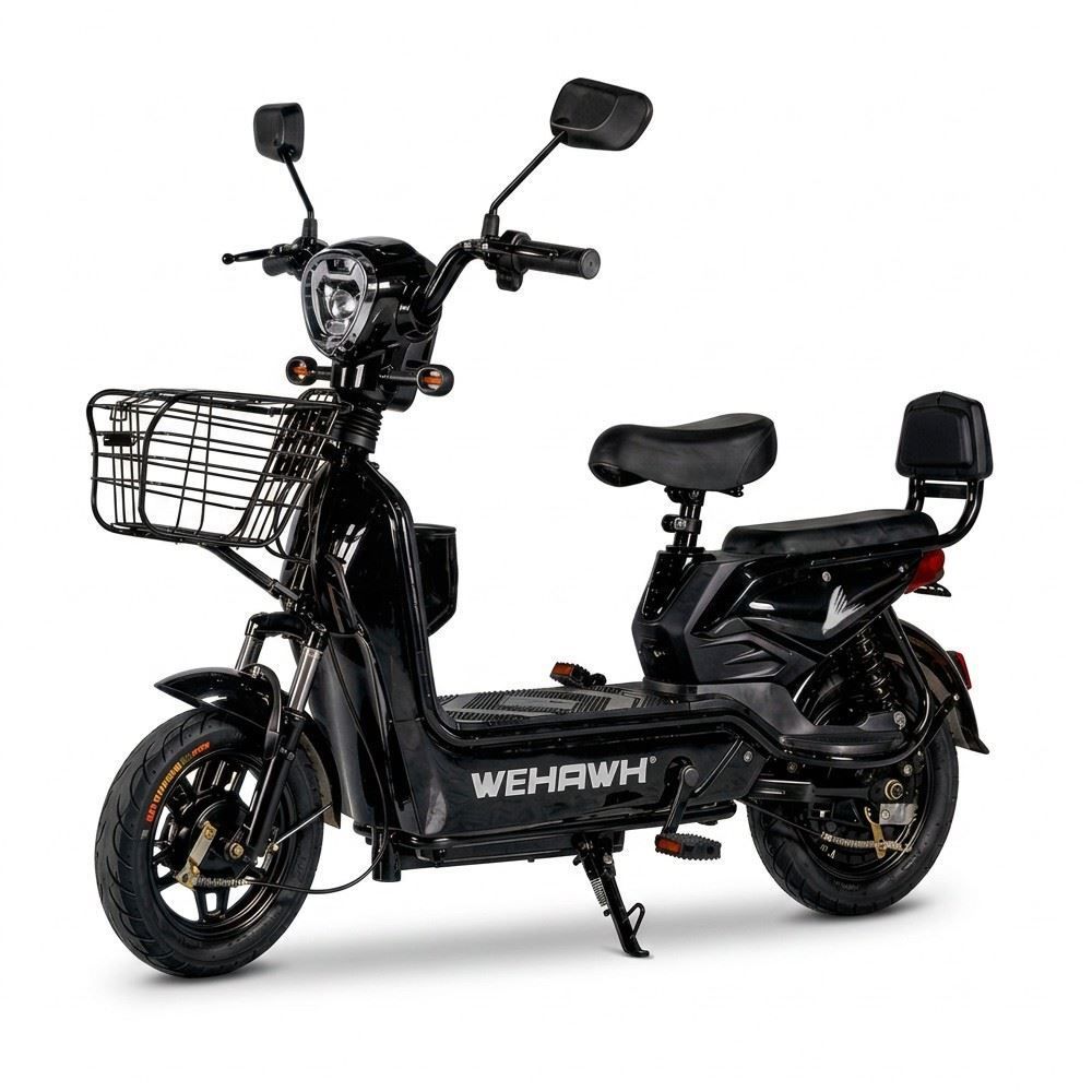 Bicicleta Elétrica Wehawk Wx-03 Basket 800W Bateria Lítio 48V - Preto