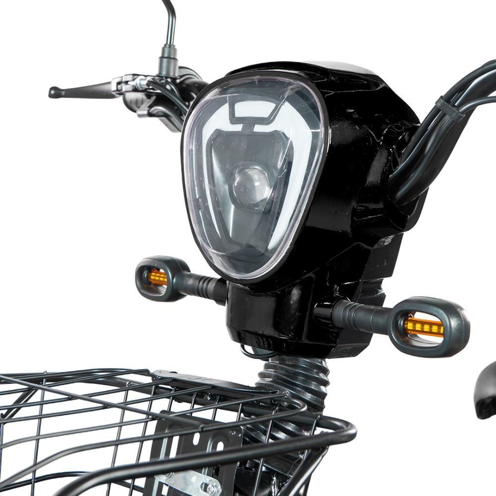 Bicicleta Elétrica Wehawk Wx-03 Basket 800W Bateria Lítio 48V - Preto