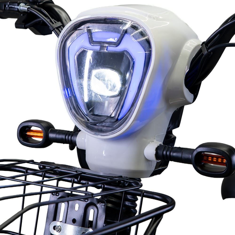 Bicicleta Elétrica Wehawk Wx-03 Basket 800W Bateria Lítio 48V - Branco