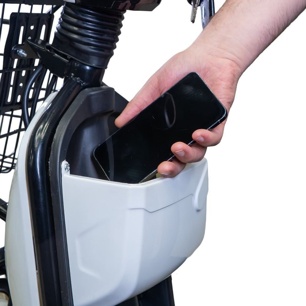 Bicicleta Elétrica Wehawk Wx-03 Basket 800W Bateria Lítio 48V - Branco