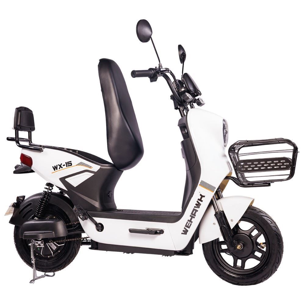 Bicicleta Elétrica Wx-15 Wehawk 800W Bateria Lítio 48V 20Ah - Branco e Cinza