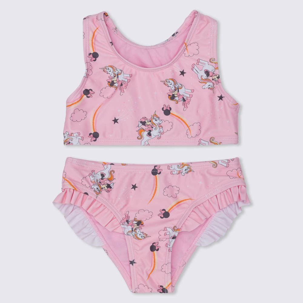 Biquíni 1 a 3 anos Conjunto Minnie Unicórnio Disney 