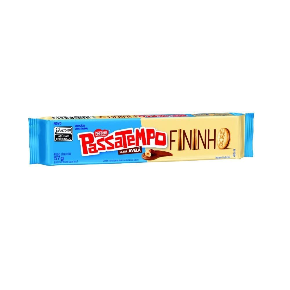 Biscoito Passatempo Recheado Avelã Nestlé - 57g