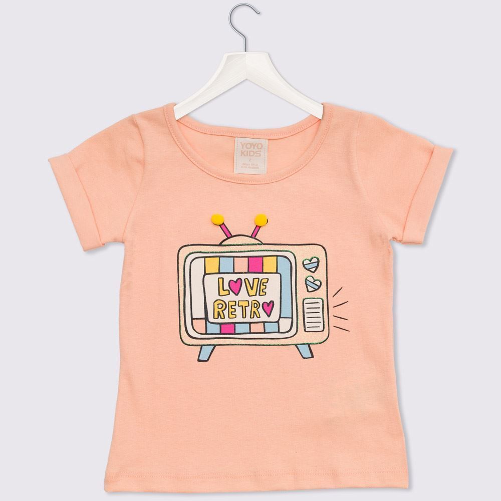 Blusa 1 a 3 anos Malha Love Retrô Yoyo Kids